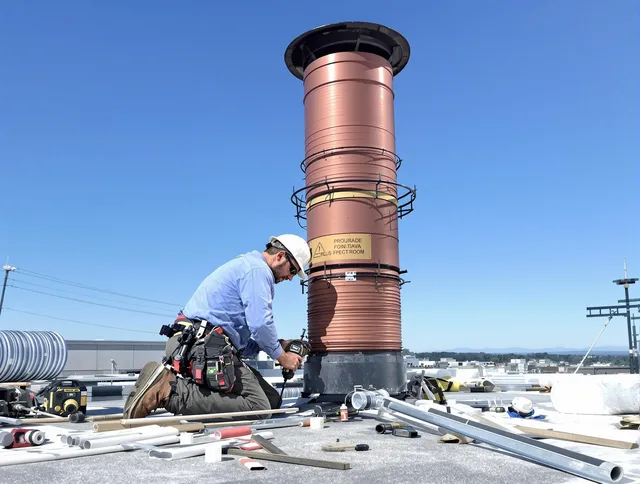 Installed chimney liner by Lakeland Chimney Sweep in Lakeland, FL