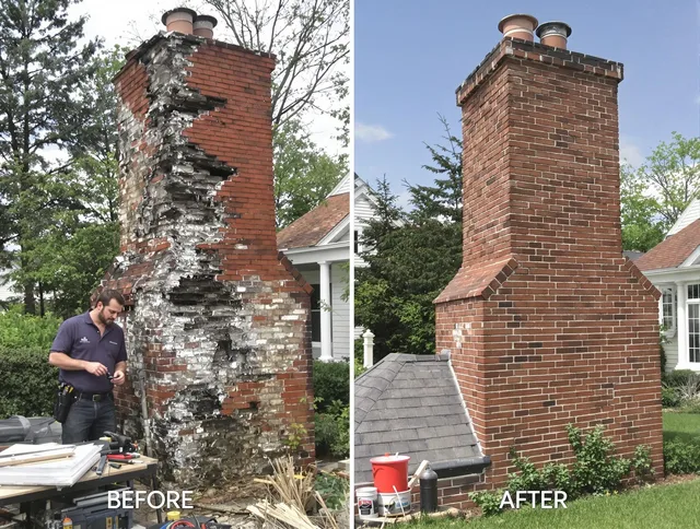 Lakeland Chimney Sweep performing a full chimney restoration in Lakeland, FL