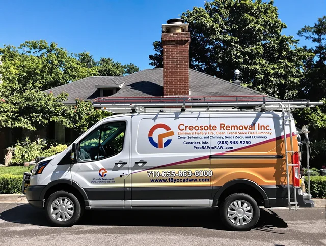 Lakeland Chimney Sweep technician removing creosote safely in Lakeland, FL