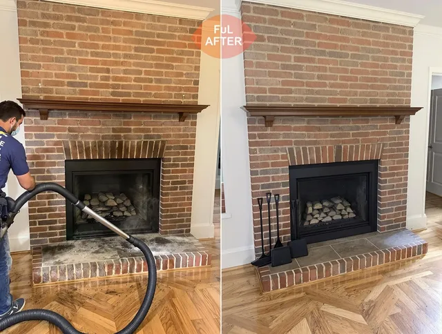 Lakeland Chimney Sweep carefully sanitizing a fireplace in Lakeland, FL