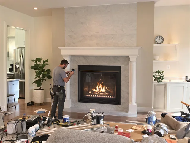 Newly installed fireplace by Lakeland Chimney Sweep in Lakeland, FL