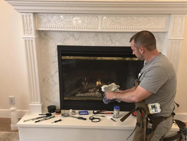 Lakeland Chimney Sweep performing fireplace maintenance in Lakeland, FL