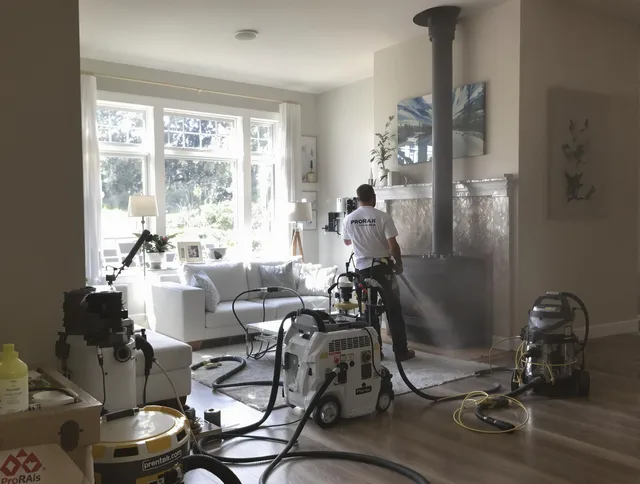 Soot removal service by Lakeland Chimney Sweep for a fireplace in Lakeland, FL